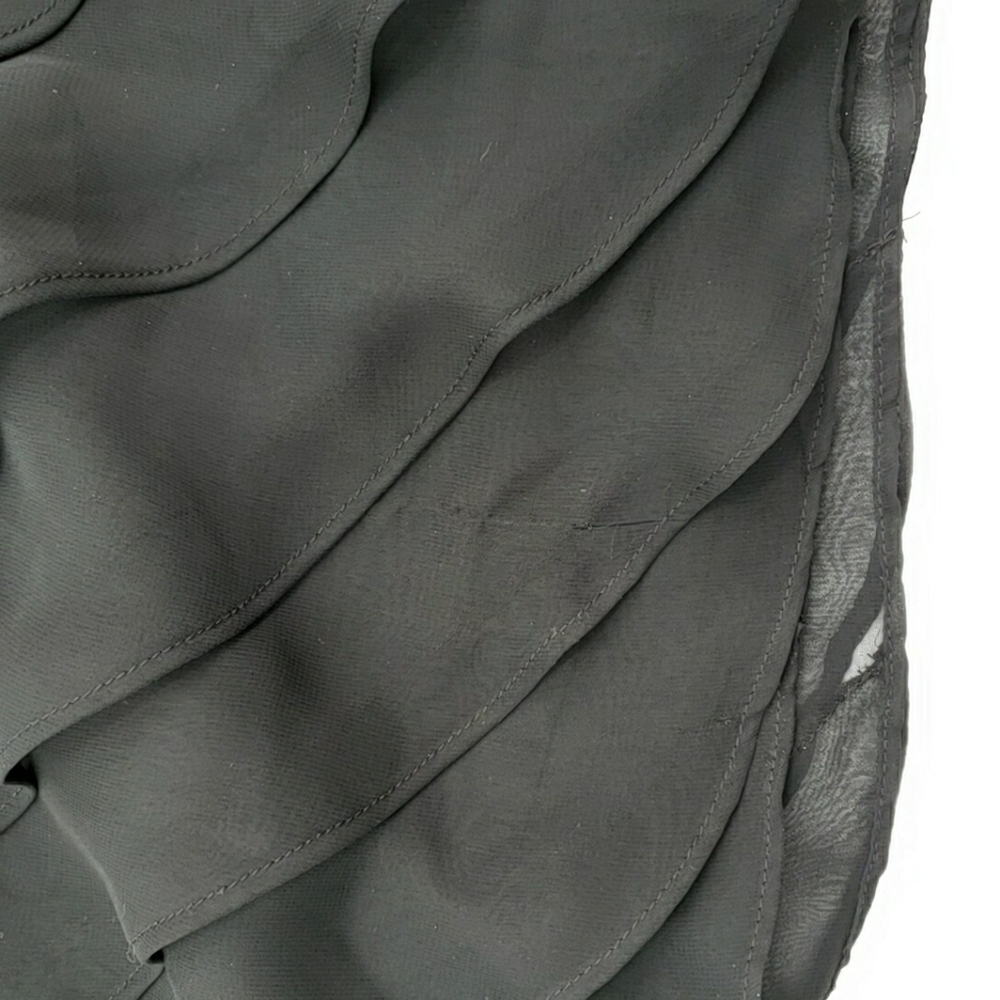 White House Black Market Strapless Black Ruffle Dress - Picture 9 of 9